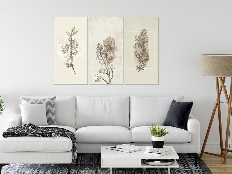 Quadro Herbarium (3 Parts) in Poster e stampe Collezione Casa - Trebisacce, commercioVirtuoso.it