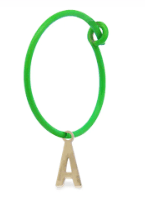 Rue des Mille - MONO ORECCHINO LETTERA HOOP VERDE FLUO ORO18KT in Orecchini Alba Gioielli - Casoria, commercioVirtuoso.it