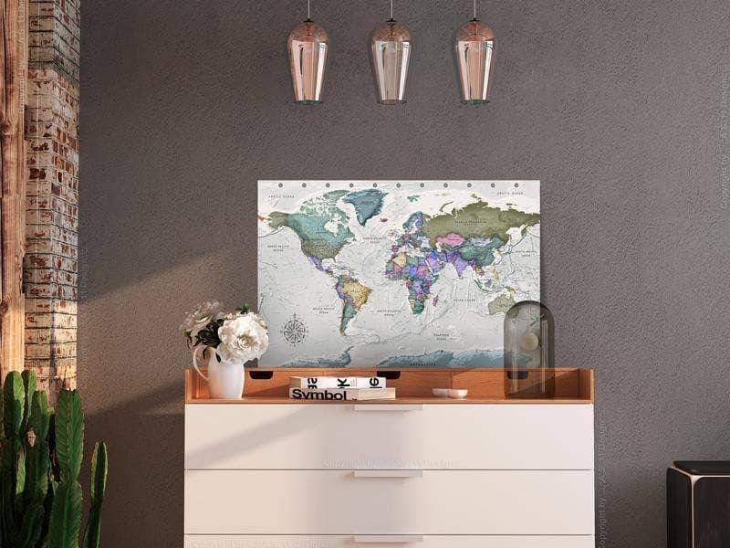 Quadri di sughero World Destinations (1 Part) Wide [Cork Map] in Bacheche Collezione Casa - Trebisacce, commercioVirtuoso.it