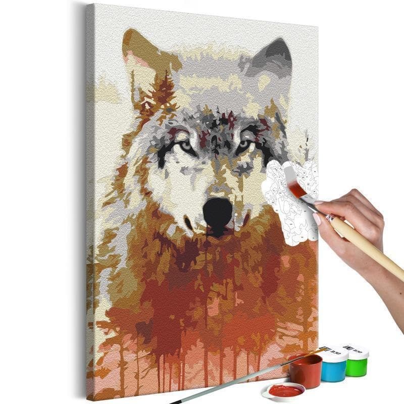 Quadro fai da te Wolf and Forest