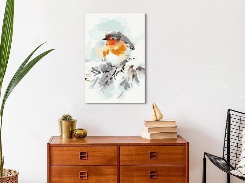 Quadro fai da te Bird on the Christmas Tree in Dipingere con i numeri Collezione Casa - Trebisacce, commercioVirtuoso.it