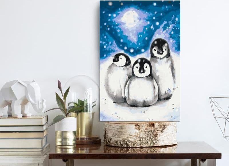 Quadro fai da te  Three Penguins