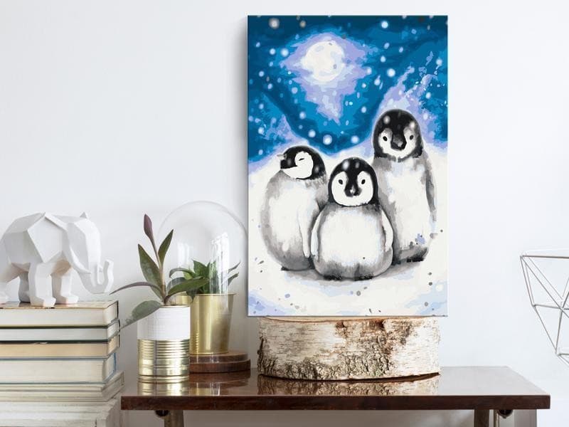 Quadro fai da te  Three Penguins
