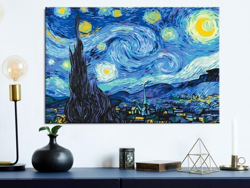 Quadro fai da te Van Gogh's Starry Night in Dipingere con i numeri Collezione Casa - Trebisacce, commercioVirtuoso.it
