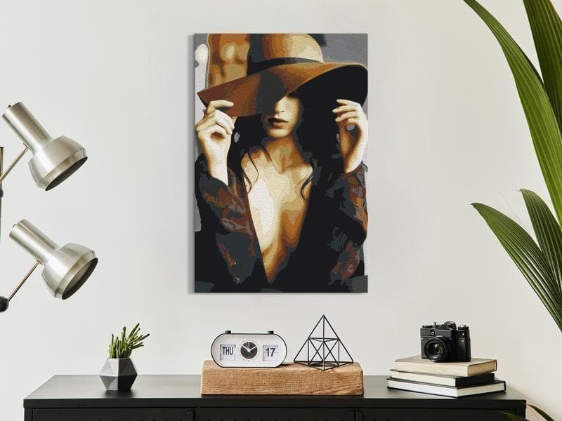 Quadro fai da te Brown Hat in Dipingere con i numeri Collezione Casa - Trebisacce, commercioVirtuoso.it