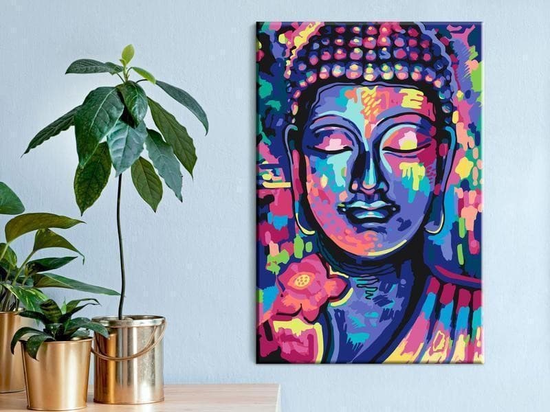 Quadro fai da te Buddha's Crazy Colors in Dipingere con i numeri Collezione Casa - Trebisacce, commercioVirtuoso.it