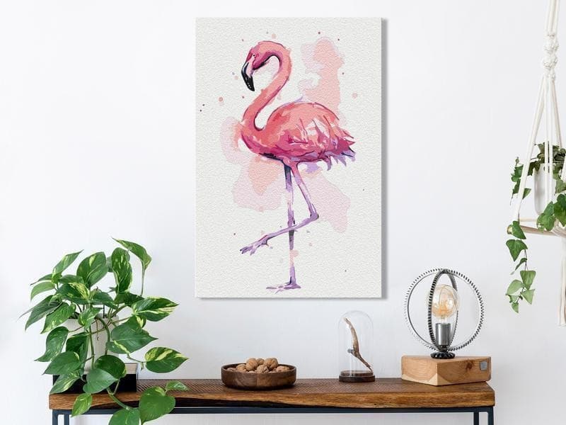 Quadro fai da te Friendly Flamingo in Dipingere con i numeri Collezione Casa - Trebisacce, commercioVirtuoso.it