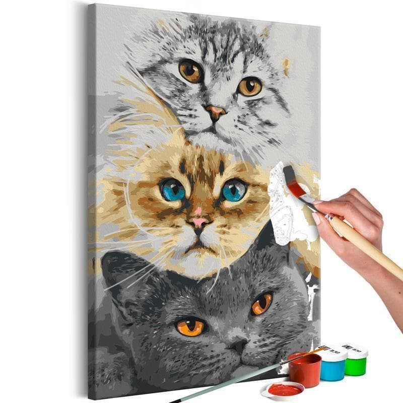 Quadro fai da te  Cat's Trio