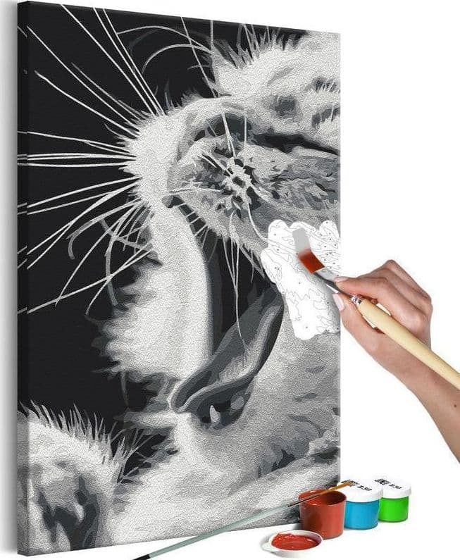 Quadro fai da te  Yawning Kitten