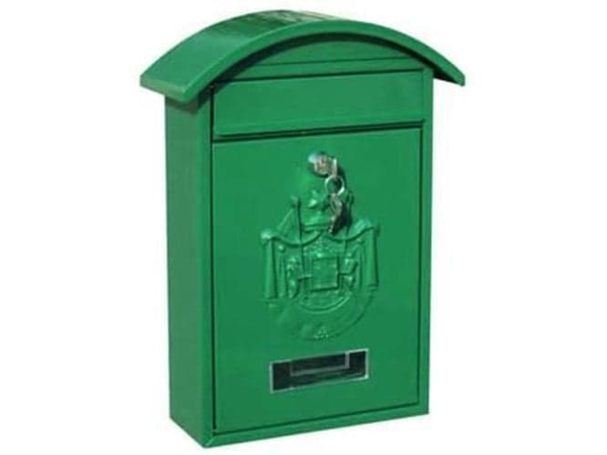 CASSETTA POSTALE CON TETTO E CHIAVE A CILINDRO PER ESTERNI VERDE cm.21x6x31h. in prodotto EuroStore07 - Alatri, commercioVirtuoso.it