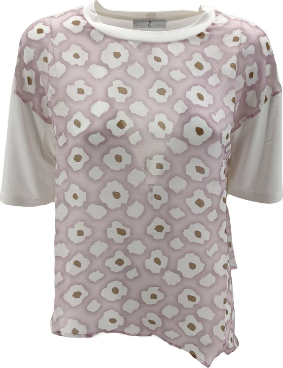 WHYCI T-shirt e Polo Rosa/bianco/tabacco da donna in T-shirt Drestige - Casamassima, commercioVirtuoso.it