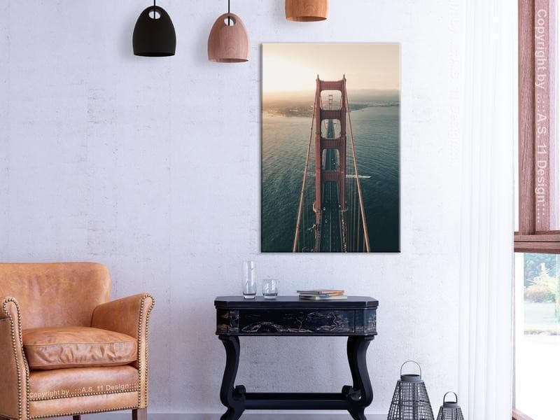 Quadro Golden Gate Bridge (1 Part) Vertical in Poster e stampe Collezione Casa - Trebisacce, commercioVirtuoso.it