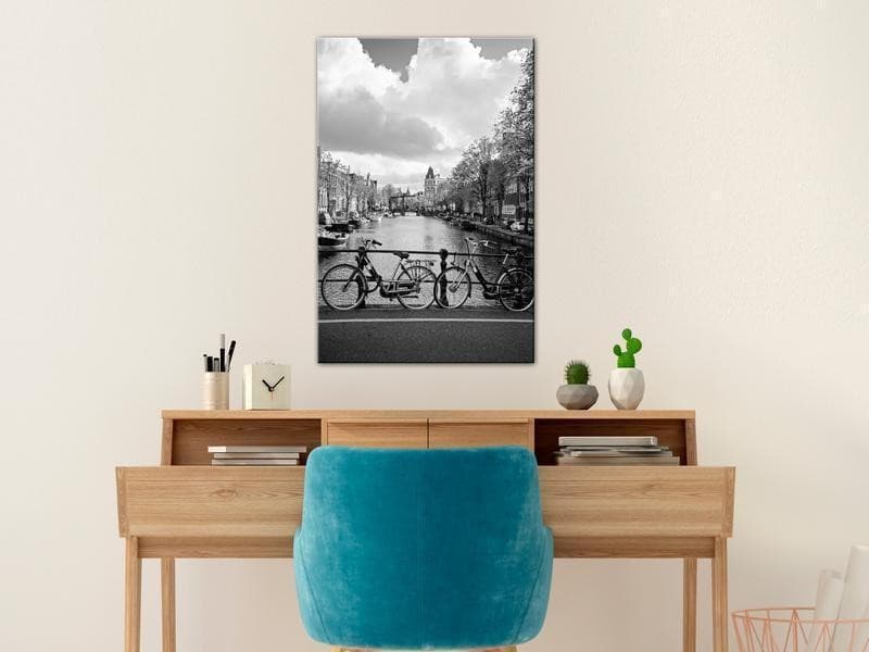 Quadro Bikes On Bridge (1 Part) Vertical in Poster e stampe Collezione Casa - Trebisacce, commercioVirtuoso.it