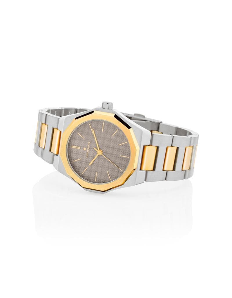 Hoops - Orologio ROYAL SILVER AND GOLD GRIGIO