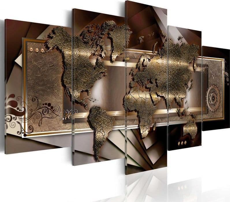 Quadro Mappa marrone castagna in Poster e stampe Collezione Casa - Trebisacce, commercioVirtuoso.it