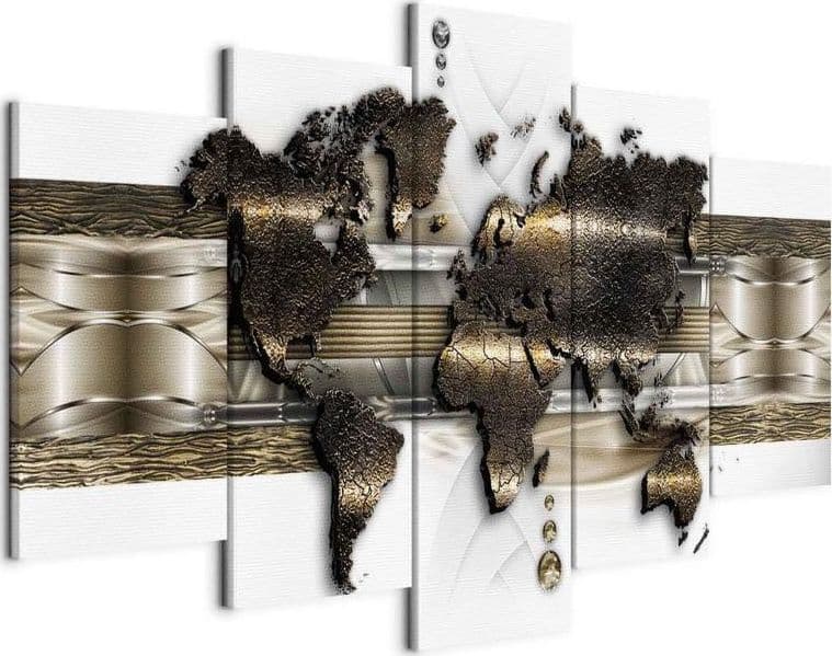 Quadro Mondo di metallo