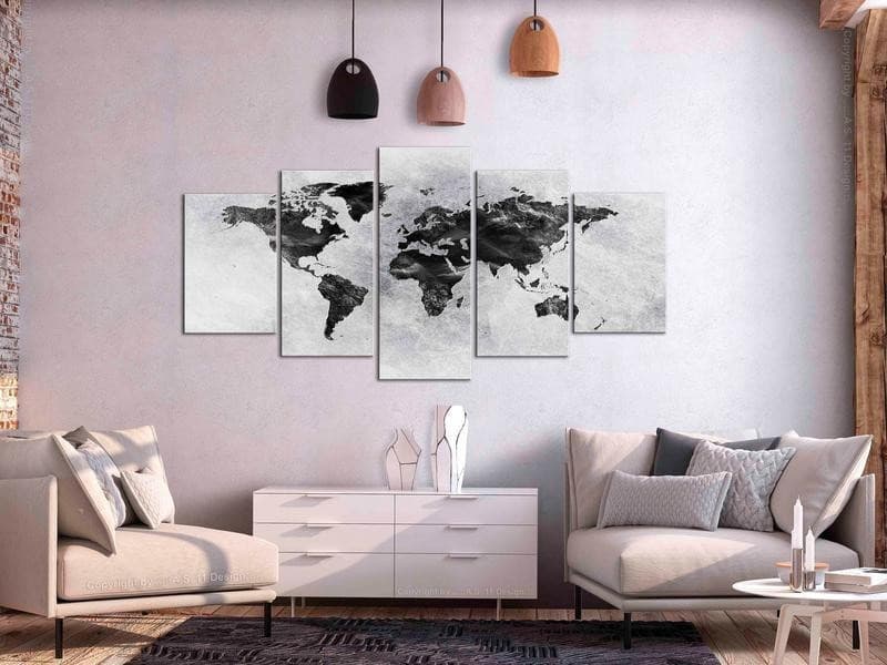 Quadro Concrete World (5 Parts) Wide in Dipinti Collezione Casa - Trebisacce, commercioVirtuoso.it