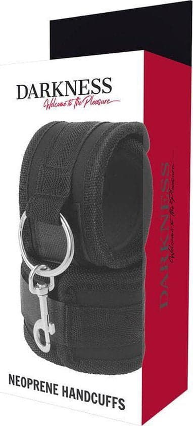 Manette bondage in neoprene Darkness nero regolabili fetish bdsm in prodotto Erosdom - Palmi, commercioVirtuoso.it