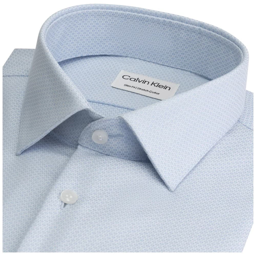 Calvin Klein camicia celeste microprint K10K112588 Camicie Calvin Klein