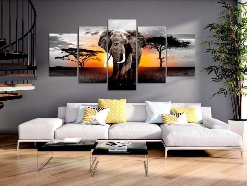 Quadro Elephant at Sunset in Poster e stampe Collezione Casa - Trebisacce, commercioVirtuoso.it