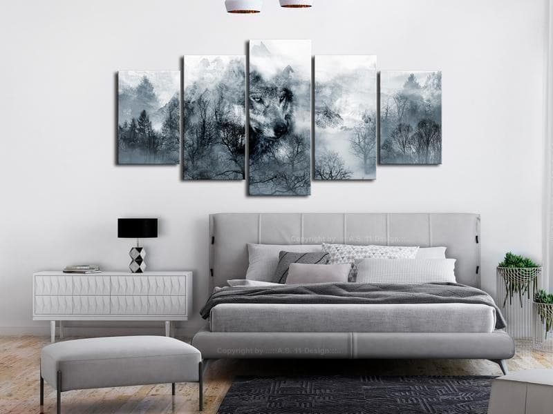 Quadro Mountain Predator (5 Parts) Wide in Poster e stampe Collezione Casa - Trebisacce, commercioVirtuoso.it