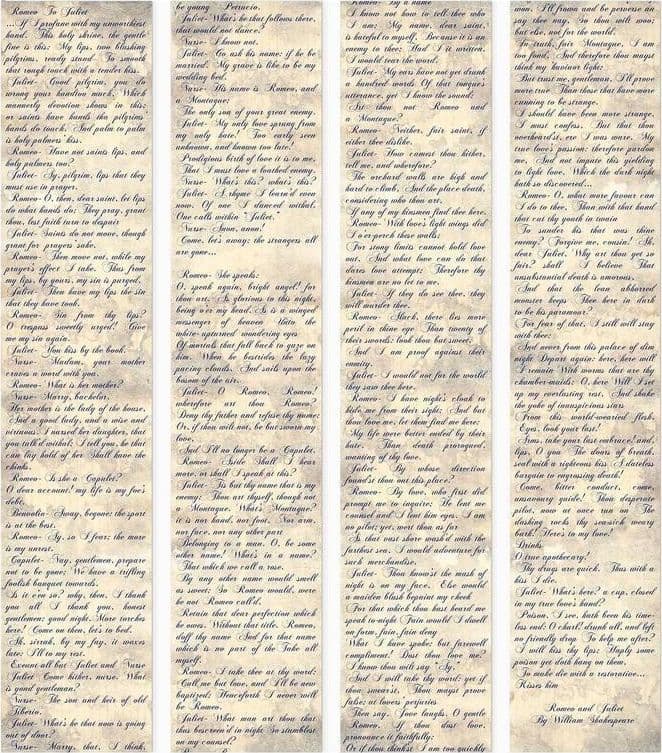 Fotomurale Verses of Love (Romeo & Juliet) in Carta da parati Collezione Casa - Trebisacce, commercioVirtuoso.it