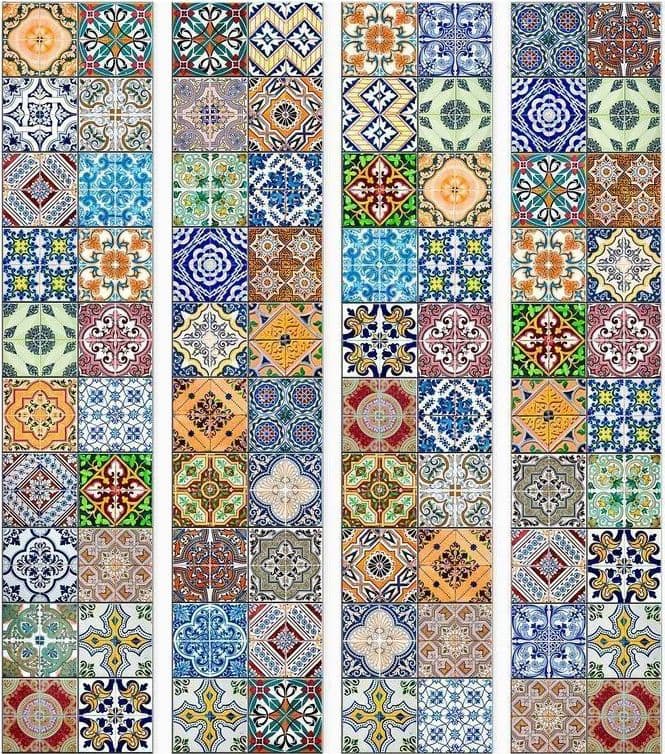 Fotomurale Mosaico variopinto in Carta da parati Collezione Casa - Trebisacce, commercioVirtuoso.it