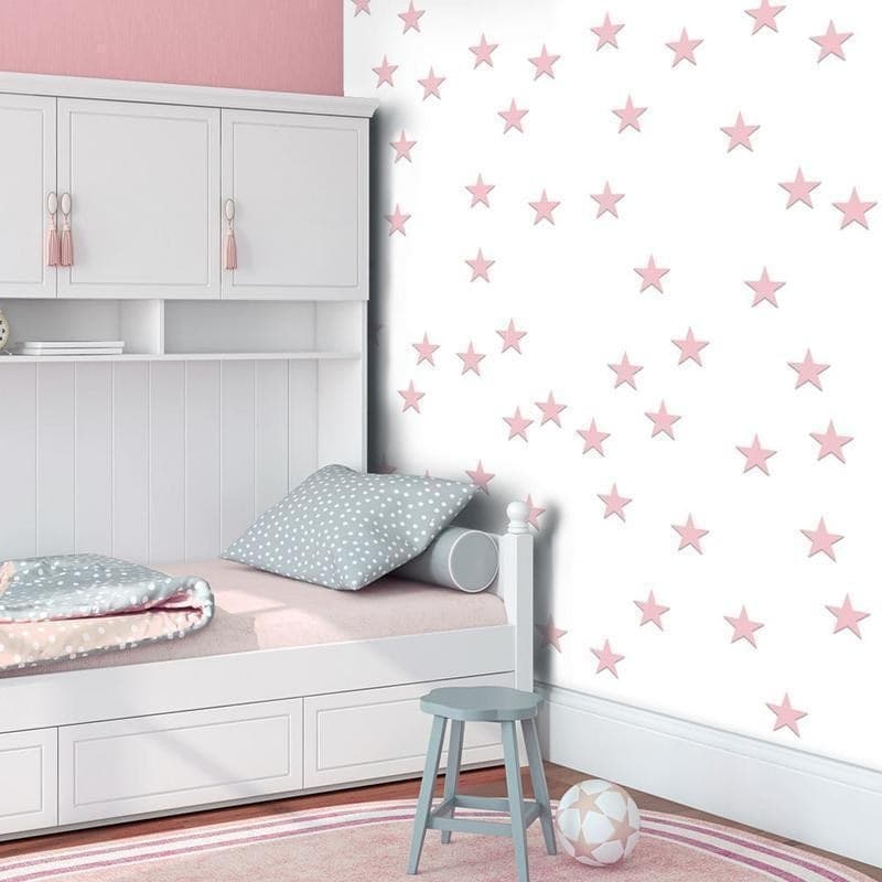 Fotomurale Pink Stars in Carta da parati Collezione Casa - Trebisacce, commercioVirtuoso.it