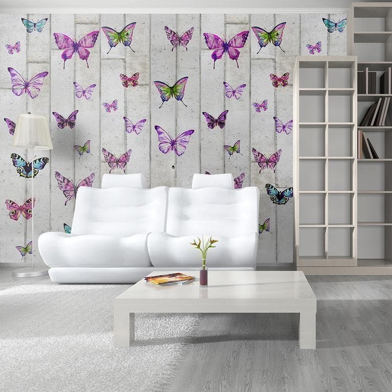 Fotomurale Butterflies and Concrete in Carta da parati Collezione Casa - Trebisacce, commercioVirtuoso.it