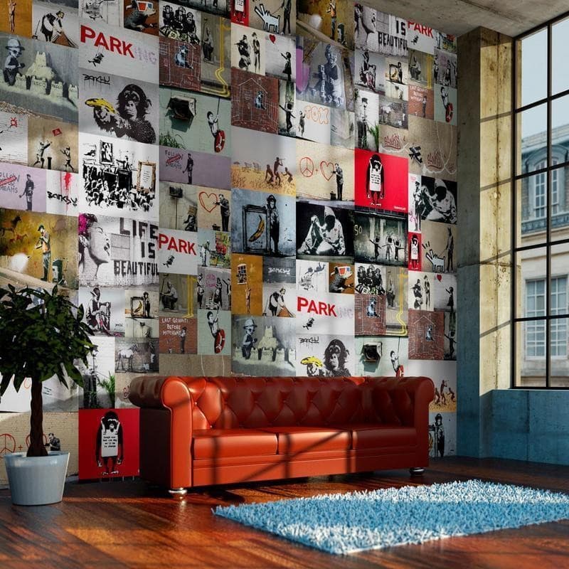 Fotomurale Banksy collage in Carta da parati Collezione Casa - Trebisacce, commercioVirtuoso.it