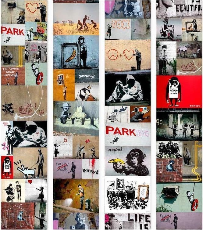 Fotomurale Banksy collage in Carta da parati Collezione Casa - Trebisacce, commercioVirtuoso.it