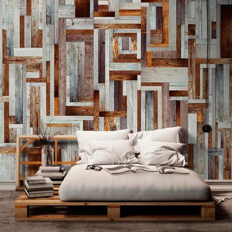 Fotomurale Labirinto di tavole di legno in Carta da parati Collezione Casa - Trebisacce, commercioVirtuoso.it