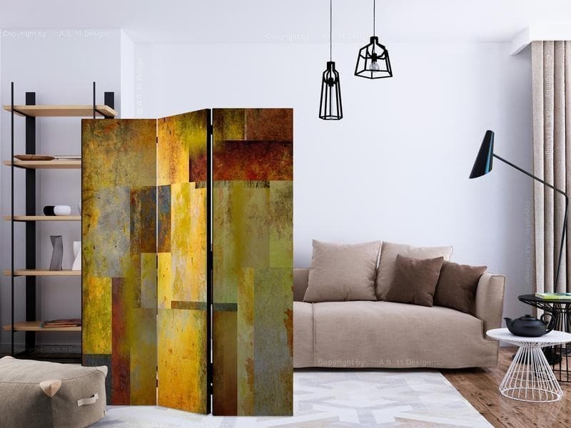 Paravento Orange Hue of Art Expression [Room Dividers] in Paraventi Collezione Casa - Trebisacce, commercioVirtuoso.it