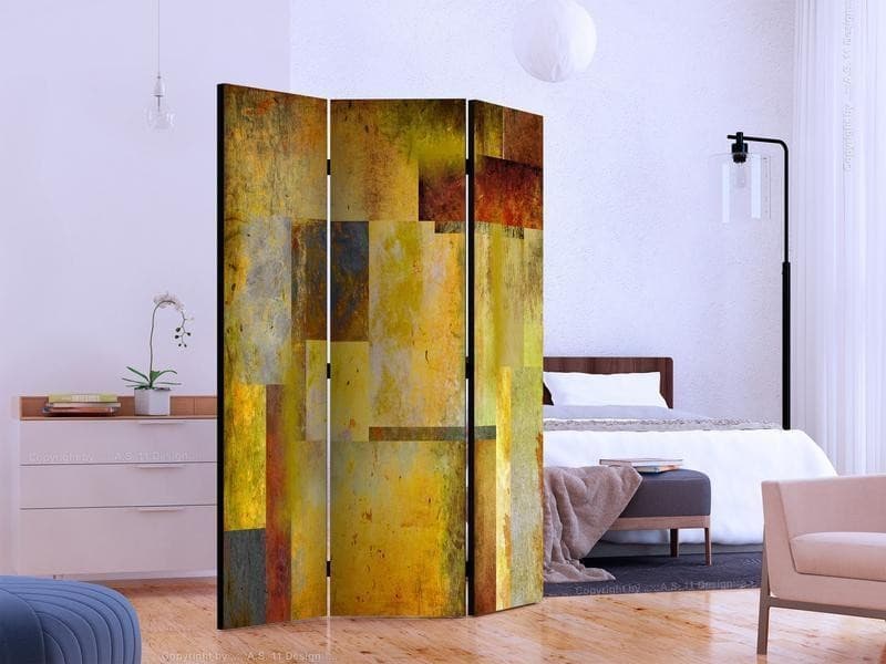 Paravento Orange Hue of Art Expression [Room Dividers] in Paraventi Collezione Casa - Trebisacce, commercioVirtuoso.it