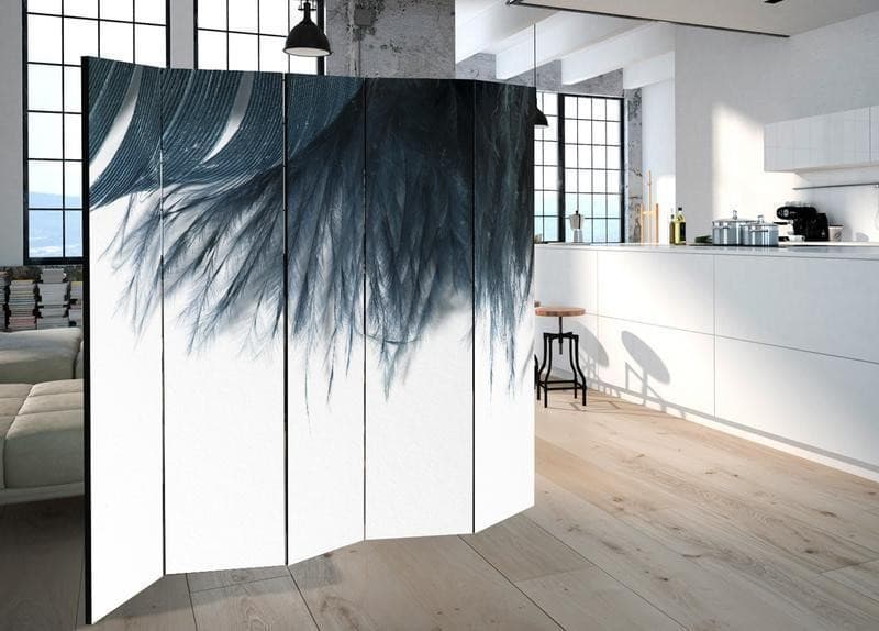 Paravento Dark Blue Feather II [divisori da interno] in Paraventi Collezione Casa - Trebisacce, commercioVirtuoso.it