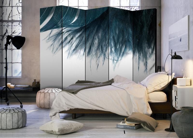 Paravento Dark Blue Feather II [divisori da interno] in Paraventi Collezione Casa - Trebisacce, commercioVirtuoso.it