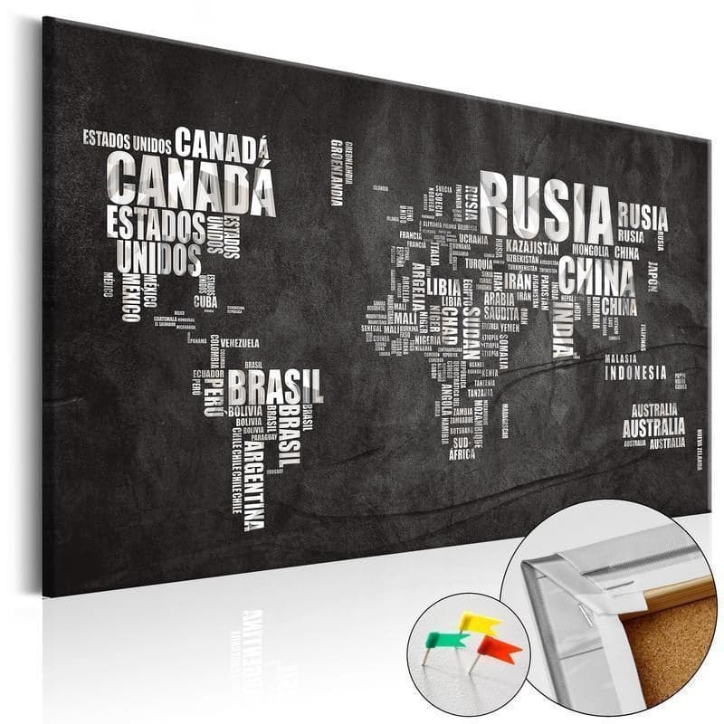 Quadri di sughero Mundo Negro [Cork Map]