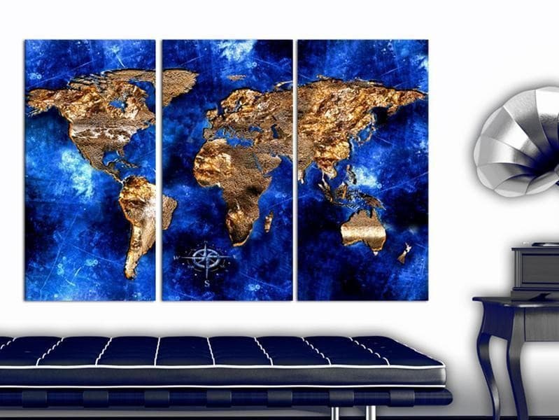 Quadri di sughero Golden Continents [Cork Map] in Bacheche Collezione Casa - Trebisacce, commercioVirtuoso.it