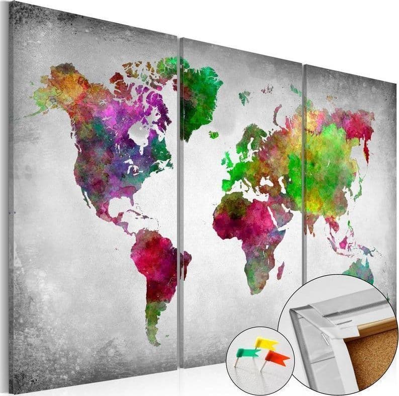 Quadri di sughero  Diversity of World [Cork Map]