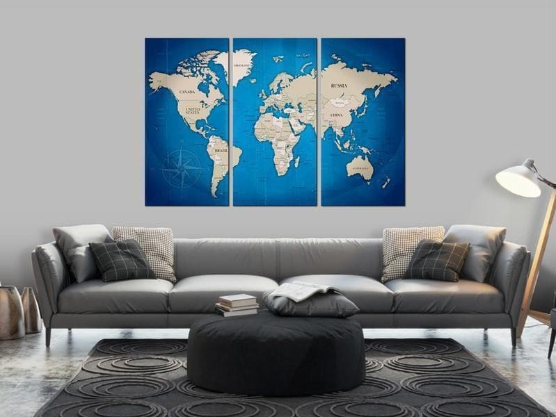 Quadri di sughero Ink Journey [Cork Map] in Bacheche Collezione Casa - Trebisacce, commercioVirtuoso.it