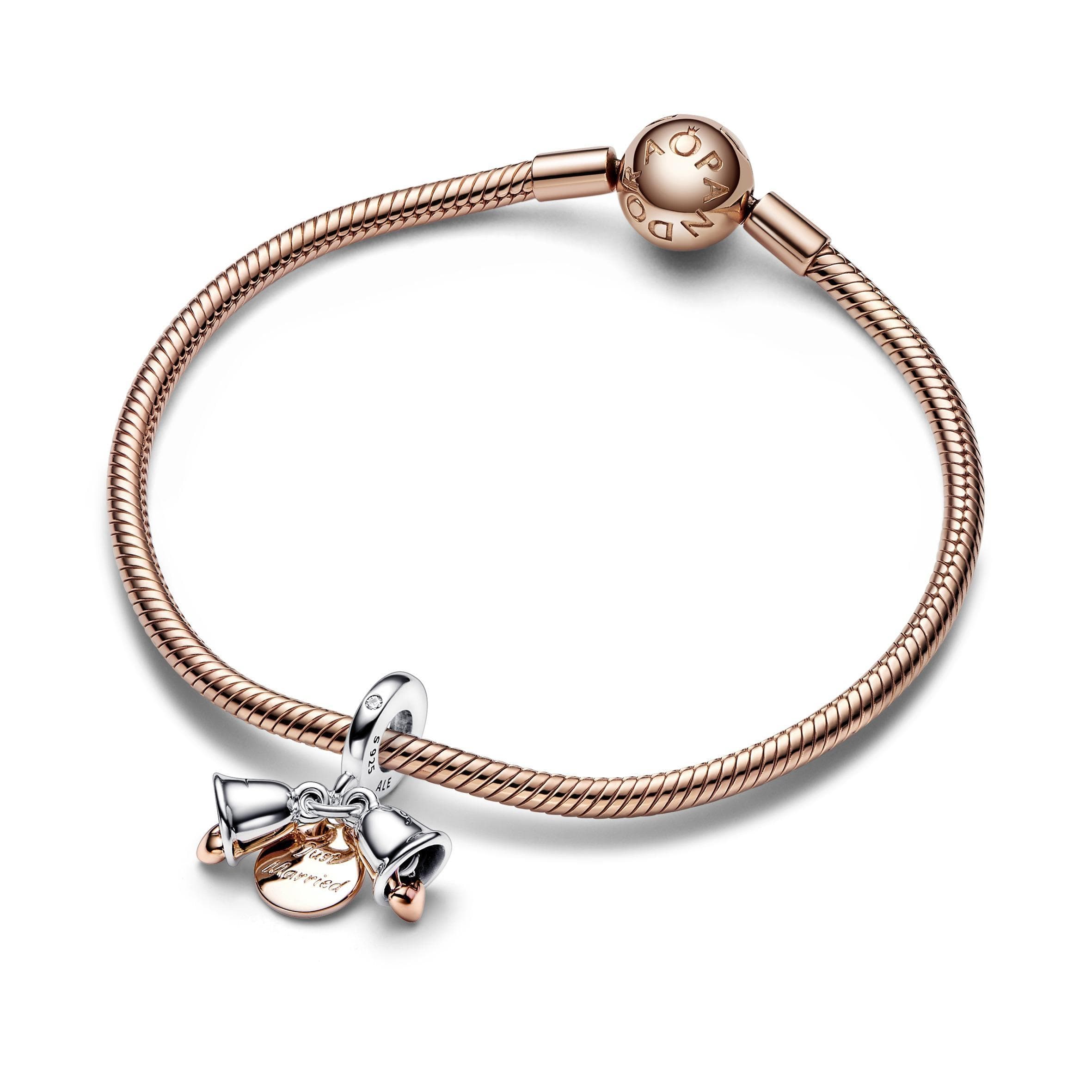 Pandora - Charm Pendente Campane Nuziali "Just Married" in Bead Charm Alba Gioielli - Casoria, commercioVirtuoso.it