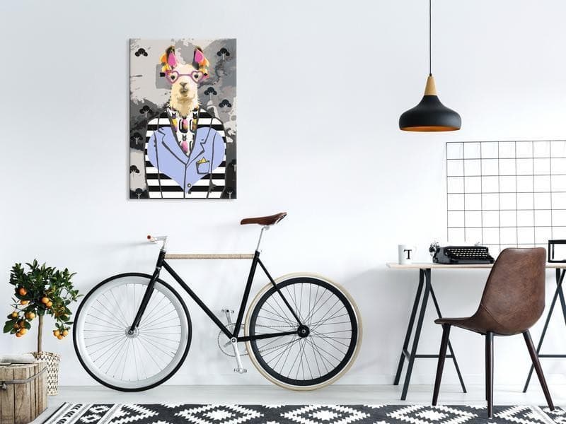 Quadro fai da te Crazy Alpaca in Dipingere con i numeri Collezione Casa - Trebisacce, commercioVirtuoso.it