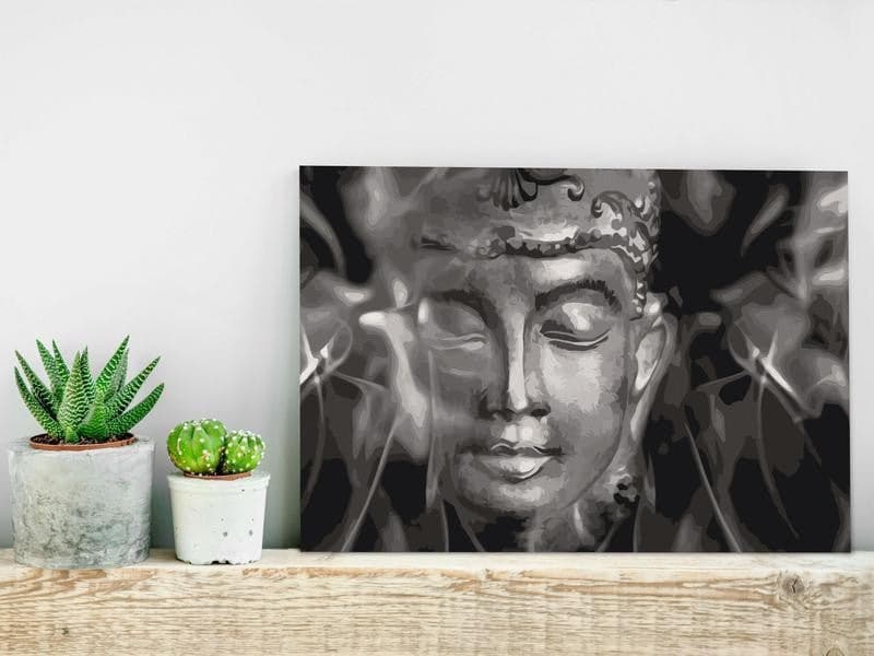 Quadro fai da te Buddha in Black and White in Dipingere con i numeri Collezione Casa - Trebisacce, commercioVirtuoso.it