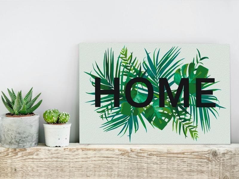 Quadro fai da te Home on the Leaves in Poster e stampe Collezione Casa - Trebisacce, commercioVirtuoso.it
