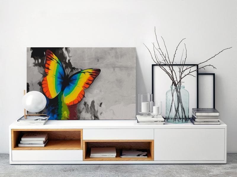 Quadro fai da te Colourful Butterfly in Dipingere con i numeri Collezione Casa - Trebisacce, commercioVirtuoso.it