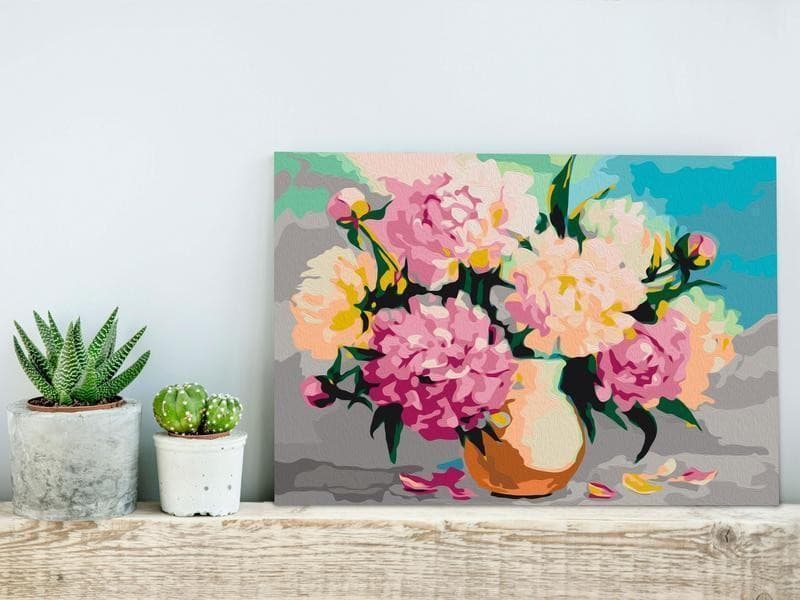 Quadro fai da te Flowers in Vase in Dipingere con i numeri Collezione Casa - Trebisacce, commercioVirtuoso.it
