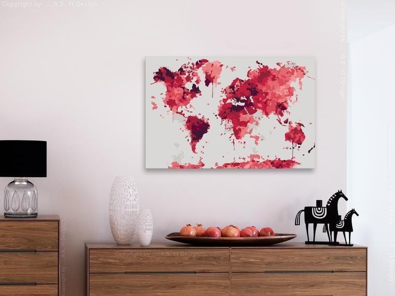 Quadro fai da te Watercolor Map in Poster e stampe Collezione Casa - Trebisacce, commercioVirtuoso.it