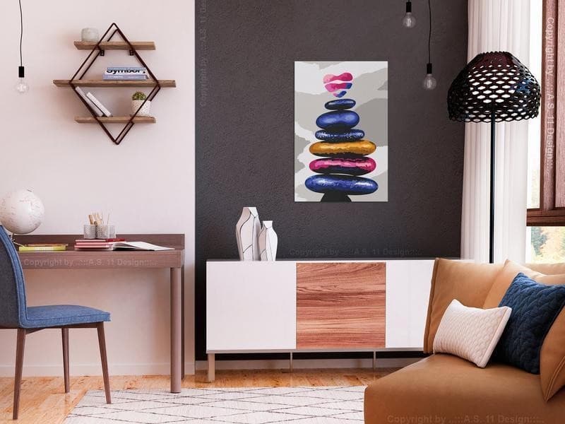 Quadro fai da te Colored Pebbles in Ciottoli Collezione Casa - Trebisacce, commercioVirtuoso.it