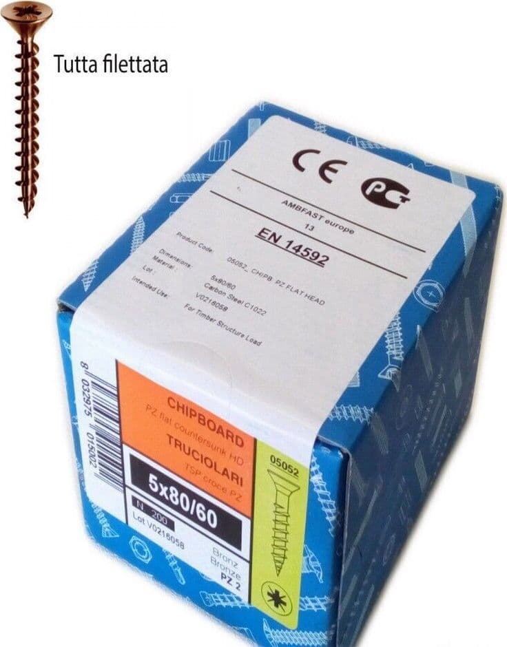 Vite 3,0x20mm - 1000pz TPS testa conica bronzata per legno truciolare in Viti per legno Aloiserw.com - Altomonte, commercioVirtuoso.it
