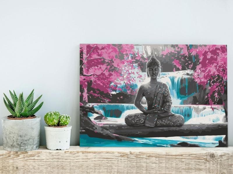 Quadro fai da te Buddha and Waterfall in Dipingere con i numeri Collezione Casa - Trebisacce, commercioVirtuoso.it